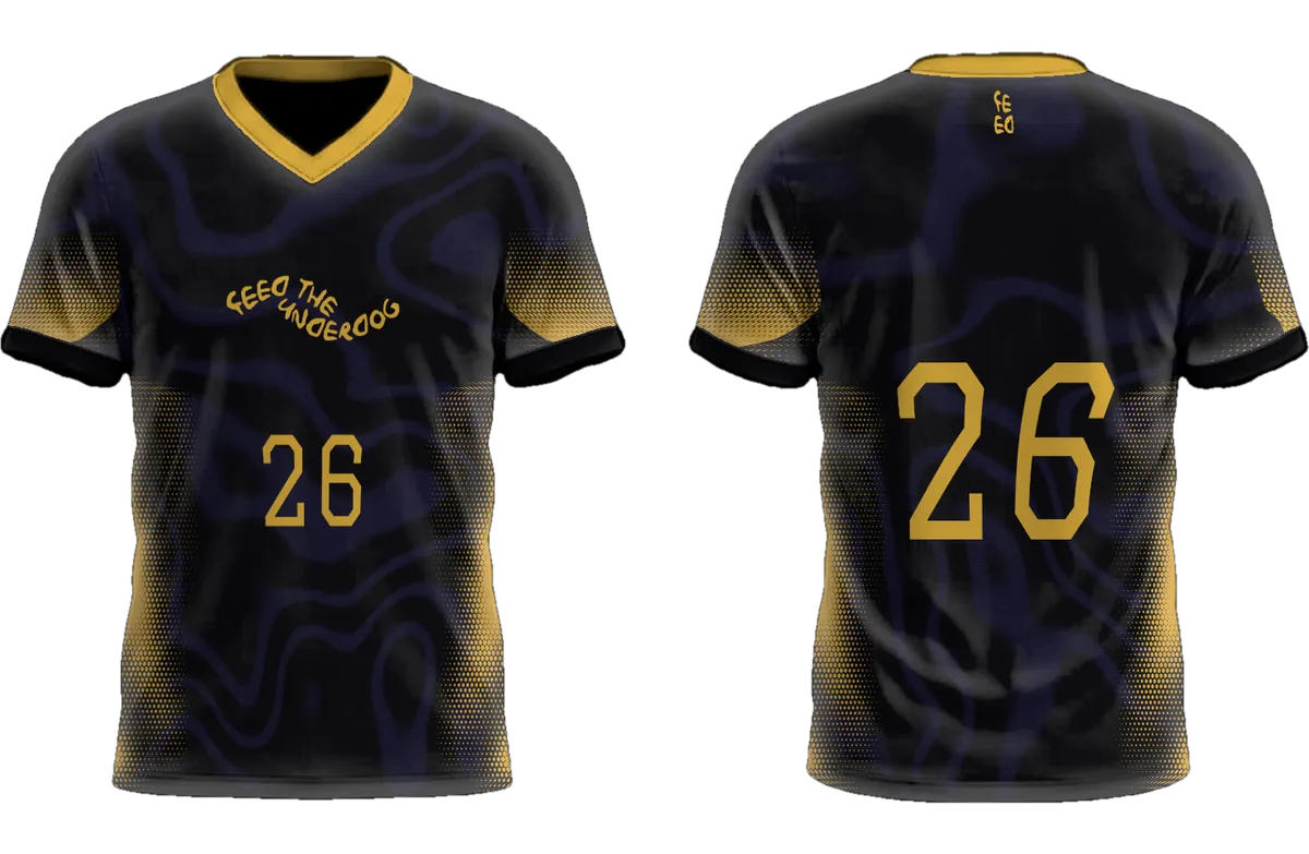Club Jersey, 3D render, front and back.