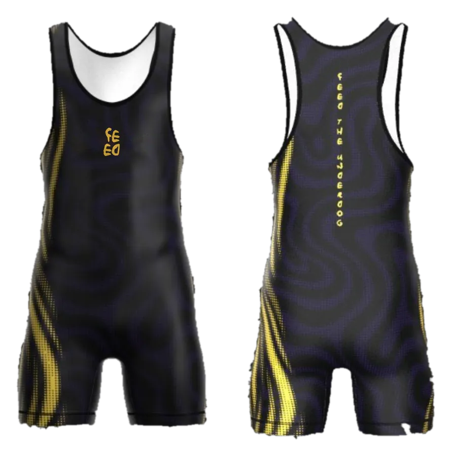 FEED Singlet, 3D render, front and back.